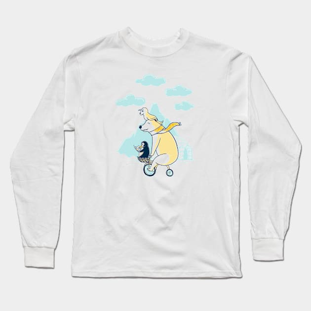 Icy Expedition Long Sleeve T-Shirt by monochromefrog